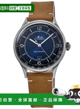自营Mido Multifort Patrimony Blue Dial Leather Strap Men's W