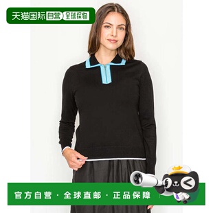 自营yal with Collar Sweater Stripe Knit yorkBlack new Teal