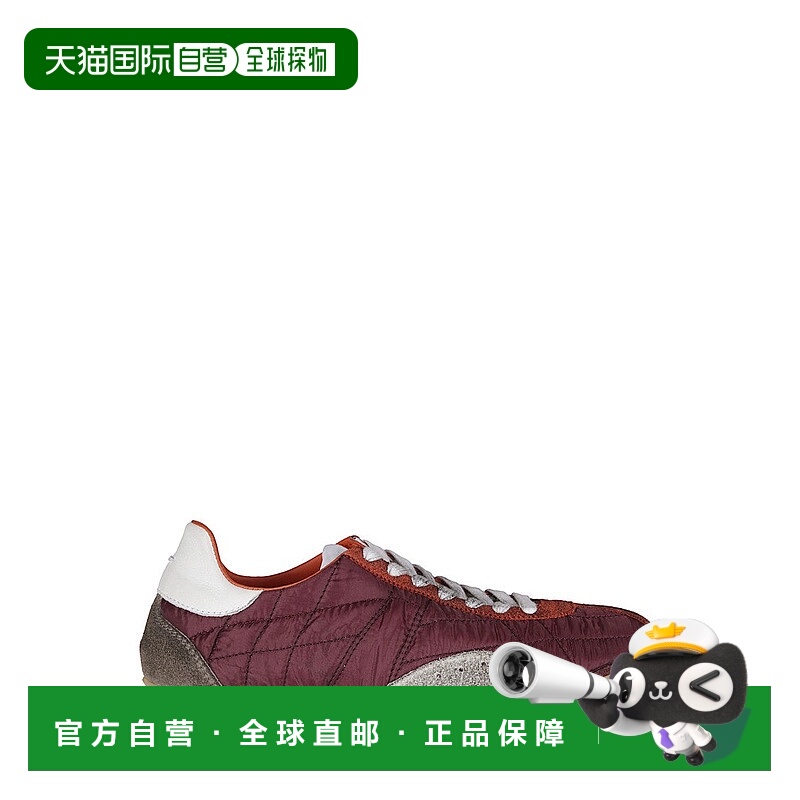 自营maison margielaPatchwork Textile Low Top Sneakers - burg