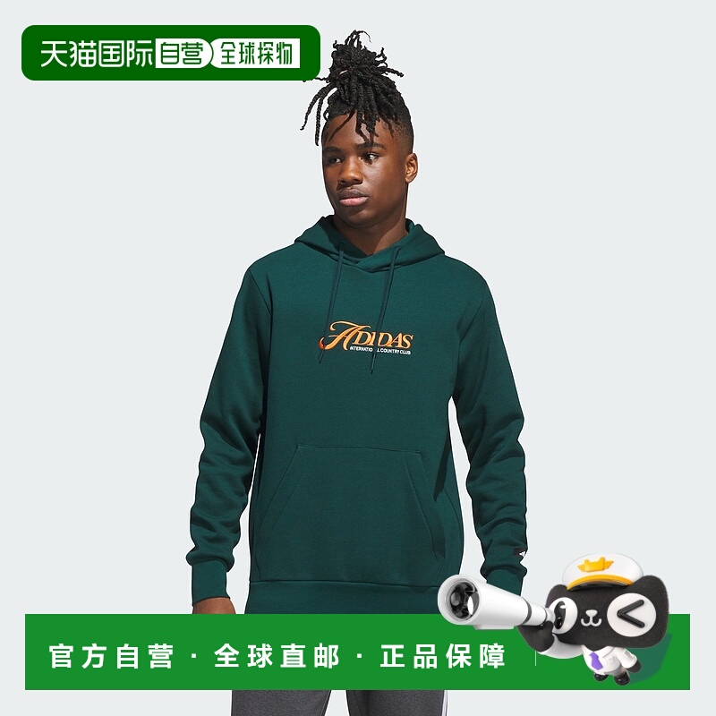 自营adidas阿迪达斯乡村俱乐部图案男式连帽衫-极光常春藤 美国奥