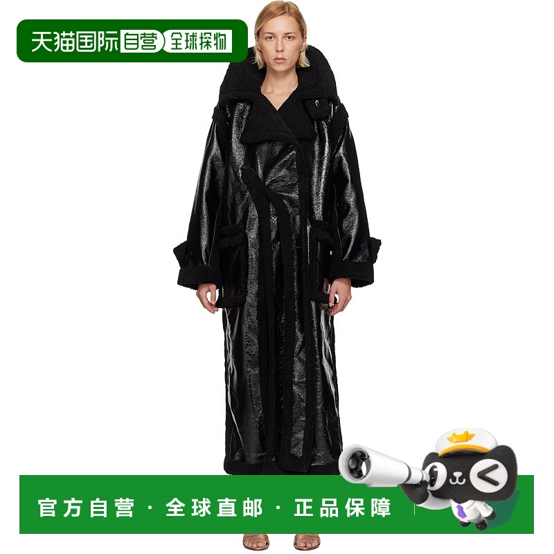 香港直邮潮奢 Ottolinger 女士 黑色 Oversized Split 人造毛皮大