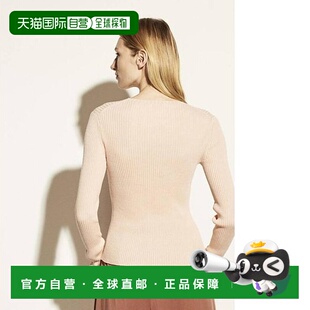 1h可退 【美国直邮】Vince Marled Rib Crew Pullover玫瑰水色女