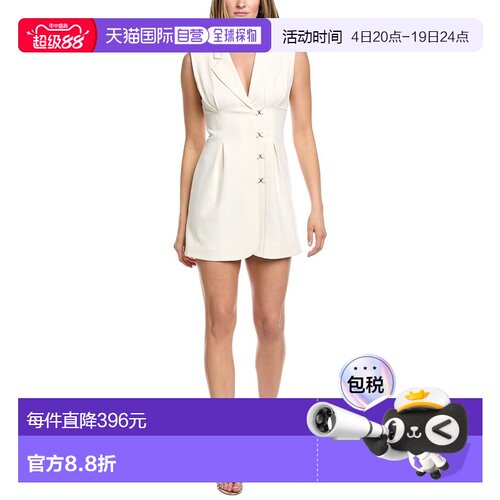 自营AMUR Ava Cady Mini Dress - white 美国奥莱直发连衣裙