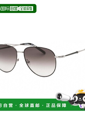 自营Salvatore Ferragamo Sunglasses Aviator Full Rim, Black/l