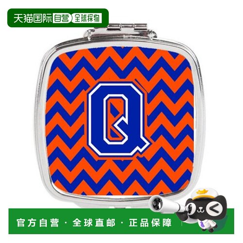 自营 Carolines Treasures CJ1044-QSCM 字母 Q 雪佛龙橙色正品