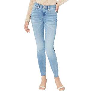 自营Women Jag Blue Jeans Denim Cecilia Wash Hem Raw Light