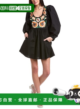 自营 LA DOUBLE J Dolly 迷你早秋新款连衣裙 黑色 美国奥莱直发