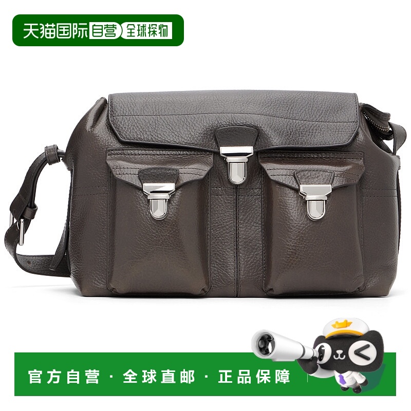 1h可退 香港直邮潮奢 Lemaire 女士 灰色中号 Gear 单肩包 BG0096