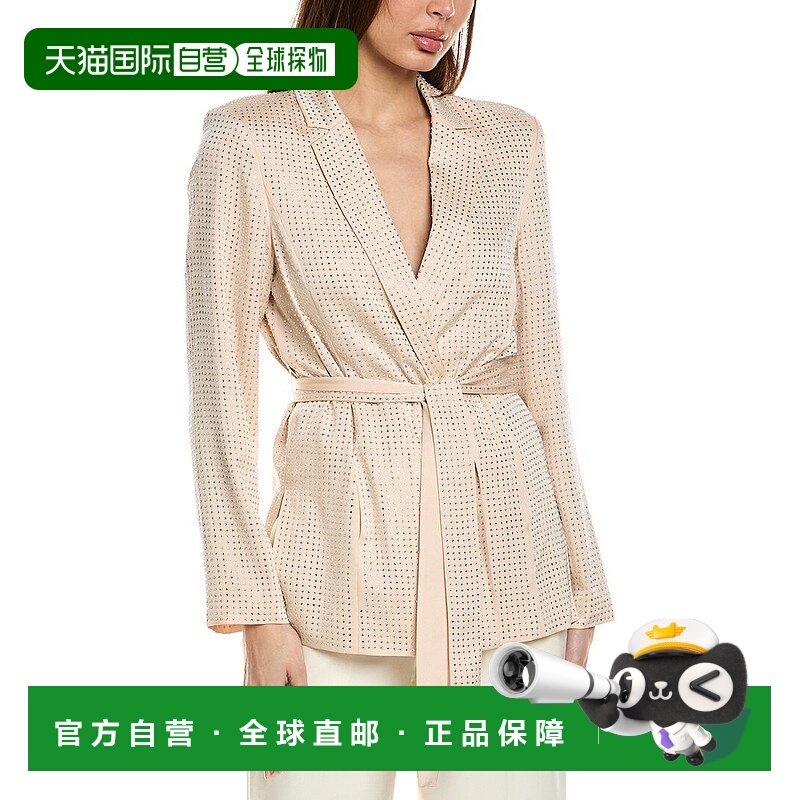 自营 Kobi Halperin Brett Silk-Blend Jacket - brown 美国奥莱