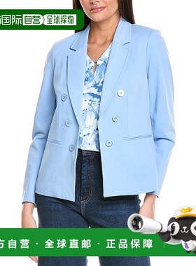 自营 Jones New York人造双排扣夹克-蓝色外套 美国直发奥莱