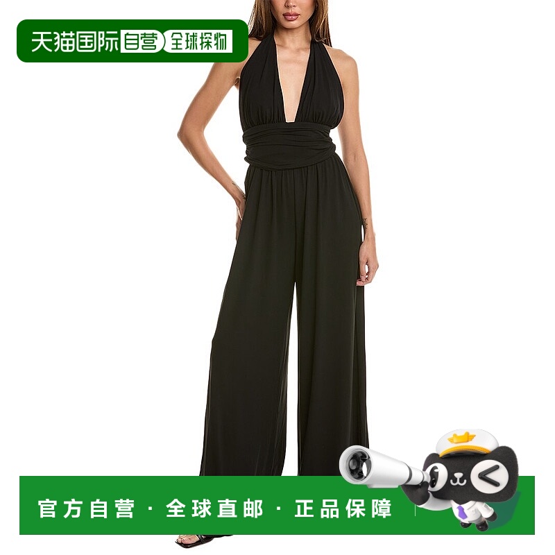 自营Michael Kors Collection Jersey Cross Halter Jumpsuit 美