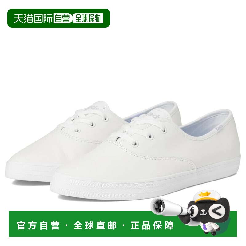 自营Keds Champion Point Low运动鞋女白色帆布休闲鞋RHS8407-白