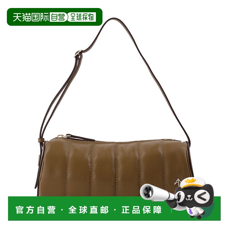 自营manu atelierPadded Cylinder Bag In Brown Leather - brown