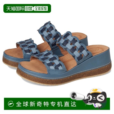 1h可退 【美国直邮】clarks 女士 时尚休闲鞋凉鞋皮鞋坡跟鞋真皮