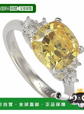 自营 Suzy Levian 纯银黄色立方氧化锆订婚戒指 - 黄色 美国奥莱