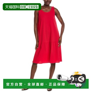 自营EILEEN FISHER Petite Dress - red 美国奥莱直发