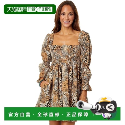 自营Lilly Pulitzer Beyonca Dress Womens Multi Smocked Pleate