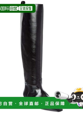 自营KHAITE Colt Leather Over-The-Knee Boot - black 美国奥莱
