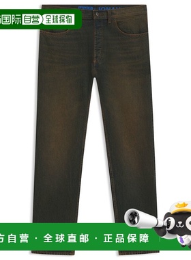 自营 hugo boss常规合身牛仔裤，绿色硬质牛仔-深蓝色 美国奥莱直