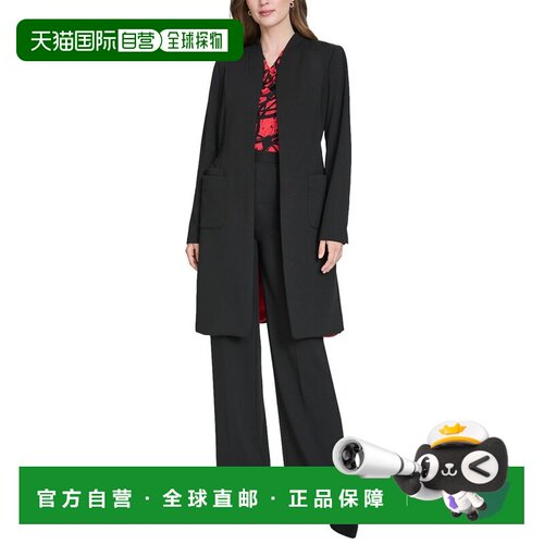 自营halston哈尔斯顿无领外套-黑色 美国奥莱直发