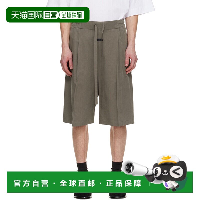 1h可退 香港直邮潮奢 essentials fear of god 男士 卡其色 Cotto