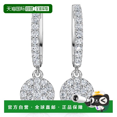 自营pompeii33/4Ct Drop Dangle Hoop Earrings 14k Gold Lab Gro