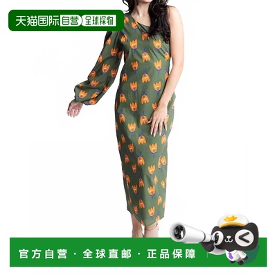 自营 karlie橄榄色单肩Maxi连衣裙 美国奥莱直发新款服饰