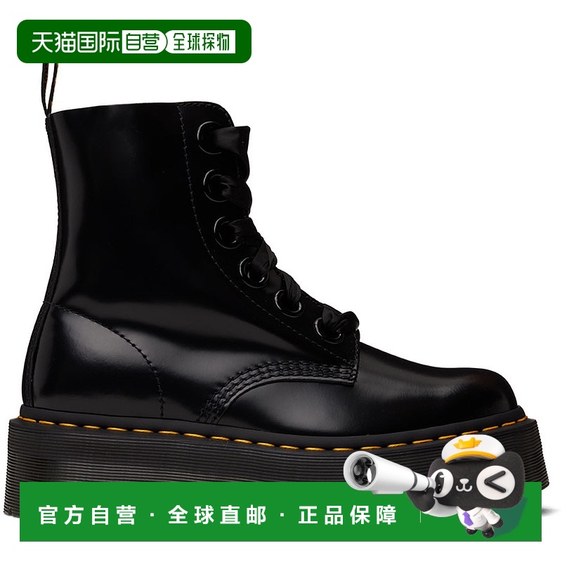 1h可退 香港直邮潮奢 Dr. Martens 马丁大夫 女士 黑色 Molly 踝