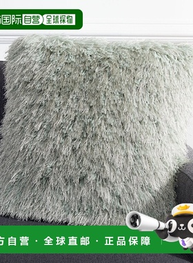 自营 Safavieh Shag Modish 金属枕头 - 绿色 美国奥莱直发