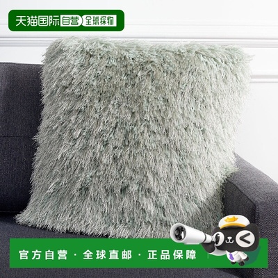 自营 Safavieh Shag Modish 金属枕头 - 绿色 美国奥莱直发