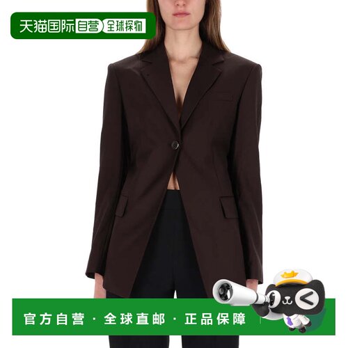 自营helmut langCutaway Wool Single-Button Blazer - black 美