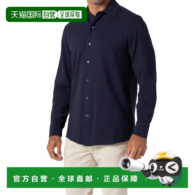 自营 robert talbottFoster长袖针织衬衫海军蓝-海军蓝 美国奥莱