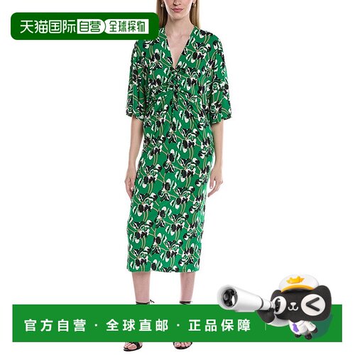 自营Diane von Furstenberg Valerie Midi Dress - green 美国奥