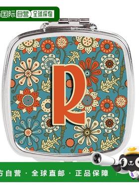 自营 Carolines Treasures CJ2012-RSCM 字母 R 花复古蓝色正品