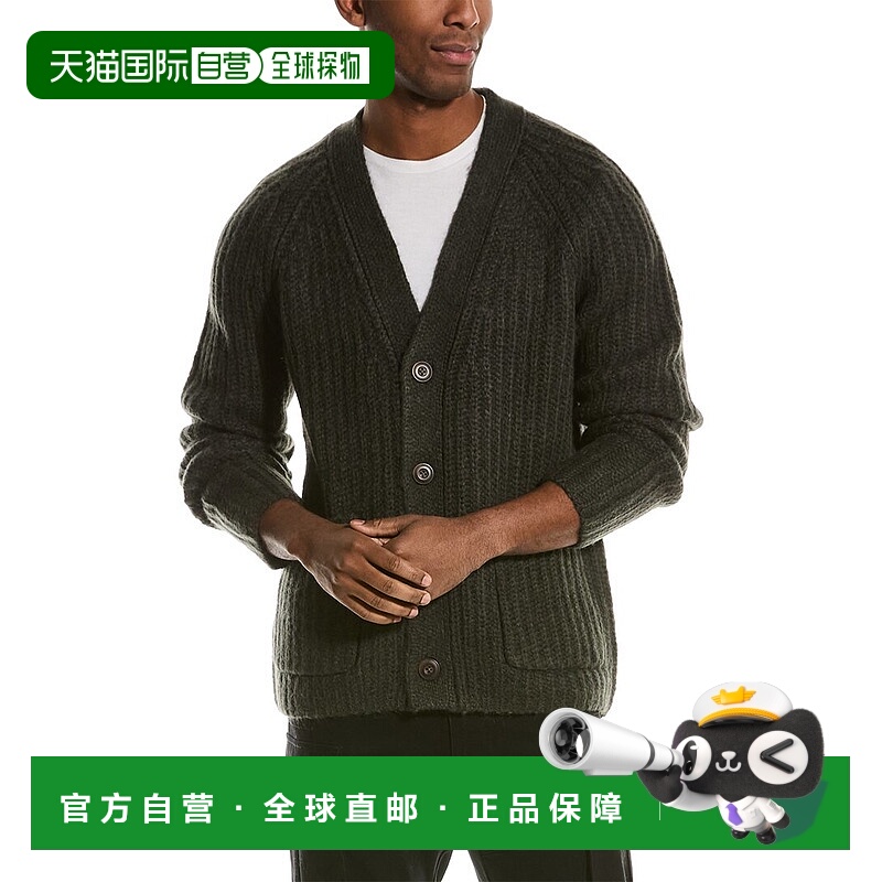 自营Vince Alpaca & Wool-Blend V-Neck Cardigan - green 美国奥