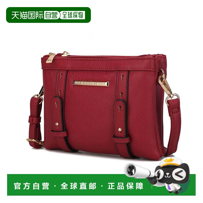 自营 mia k collection Elsie 多隔层斜挎包 红色 美国奥莱直发