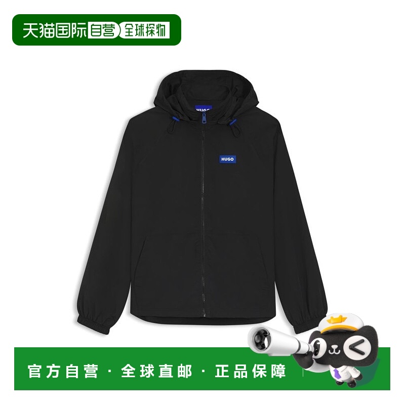 自营hugo bossLogo-patch windbreaker with water-repellent fin