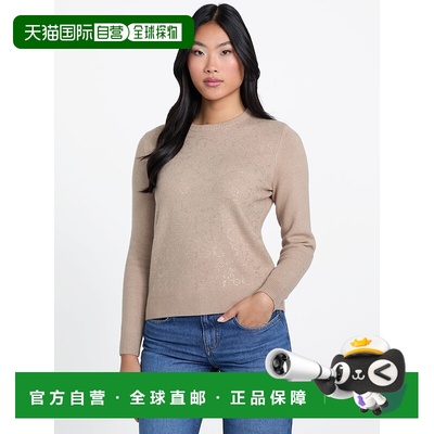 自营guessReggy Sequin Sweater - beige melange 美国奥莱直发