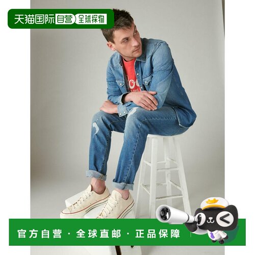 自营Lucky Brand 男式 410 运动直筒裤 - 中号深蓝色 美国奥莱直
