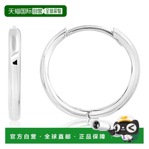 自营max + stone14K Yellow Gold 16mm Domed Style Huggie Hoop