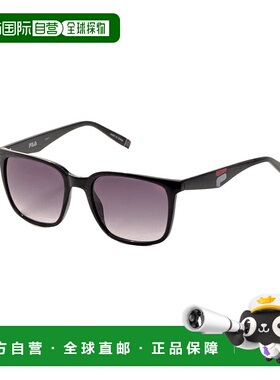 自营 Fila中性款54毫米黑色太阳镜-黑色 美国奥莱直发