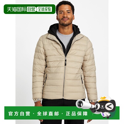 自营guessHarrison Hooded Quilted Jacket - natural siena 美国
