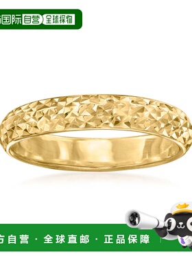 自营 Ross-Simons 4 毫米 18kt 黄金钻石切割戒指 - 黄色 美国奥
