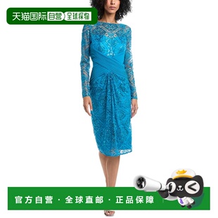 自营Tadashi Shoji Coates Sequin Embroidered Sheath Dress - b