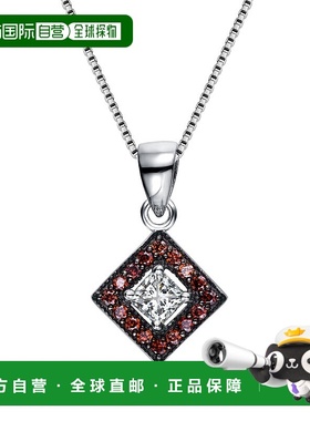 自营 genevive925 纯银烟熏吊坠 - 黑色 美国奥莱直发