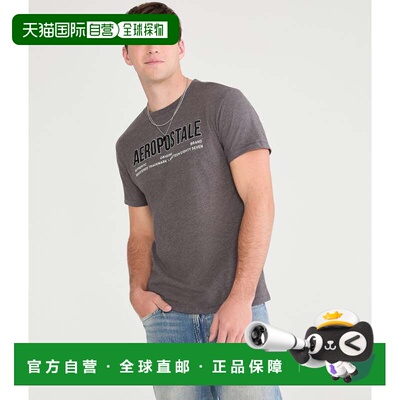 自营Aeropostale Authentic Logo Applique Graphic Tee - charco