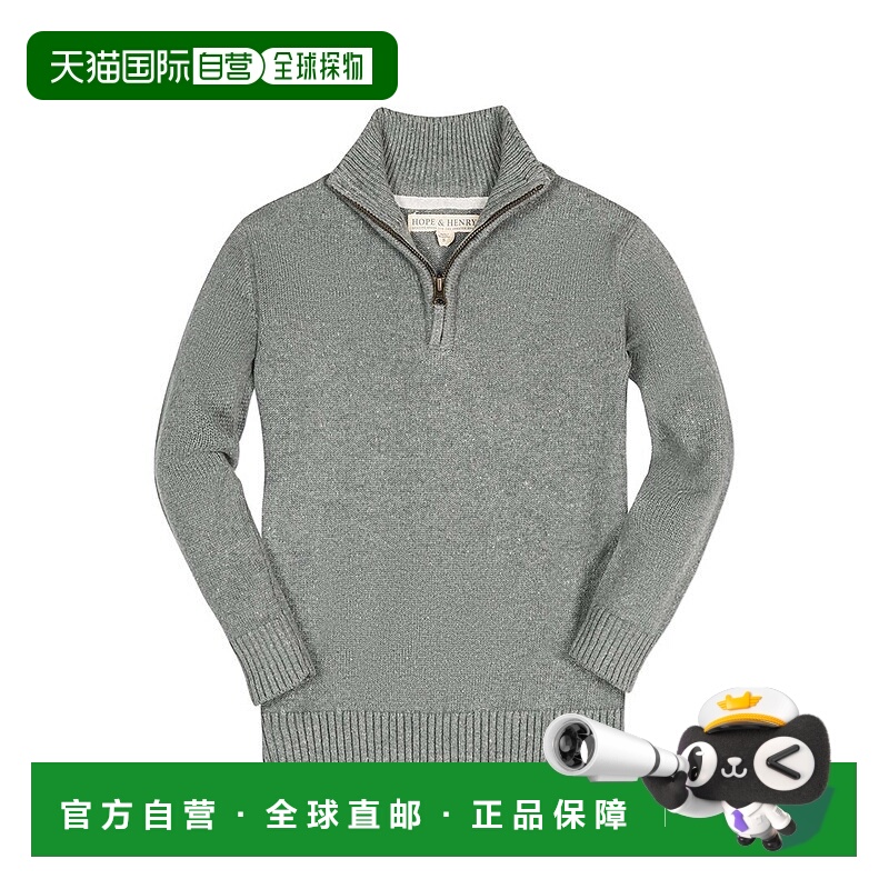 自营 hope & henryHope&Henry 1/2拉链毛衣-灰色 美国奥莱直发