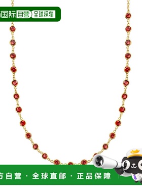 自营Ross-Simons Bezel-Set Garnet Necklace in 18kt Gold Over