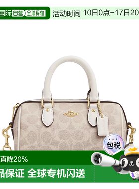 香港直邮Coach蔻驰女包女士老花波士顿包单肩斜挎手提包CW329