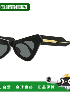 自营 Marni女式三角猫眼太阳镜仙女池OW8黑色50mm-OW8 美国奥莱直